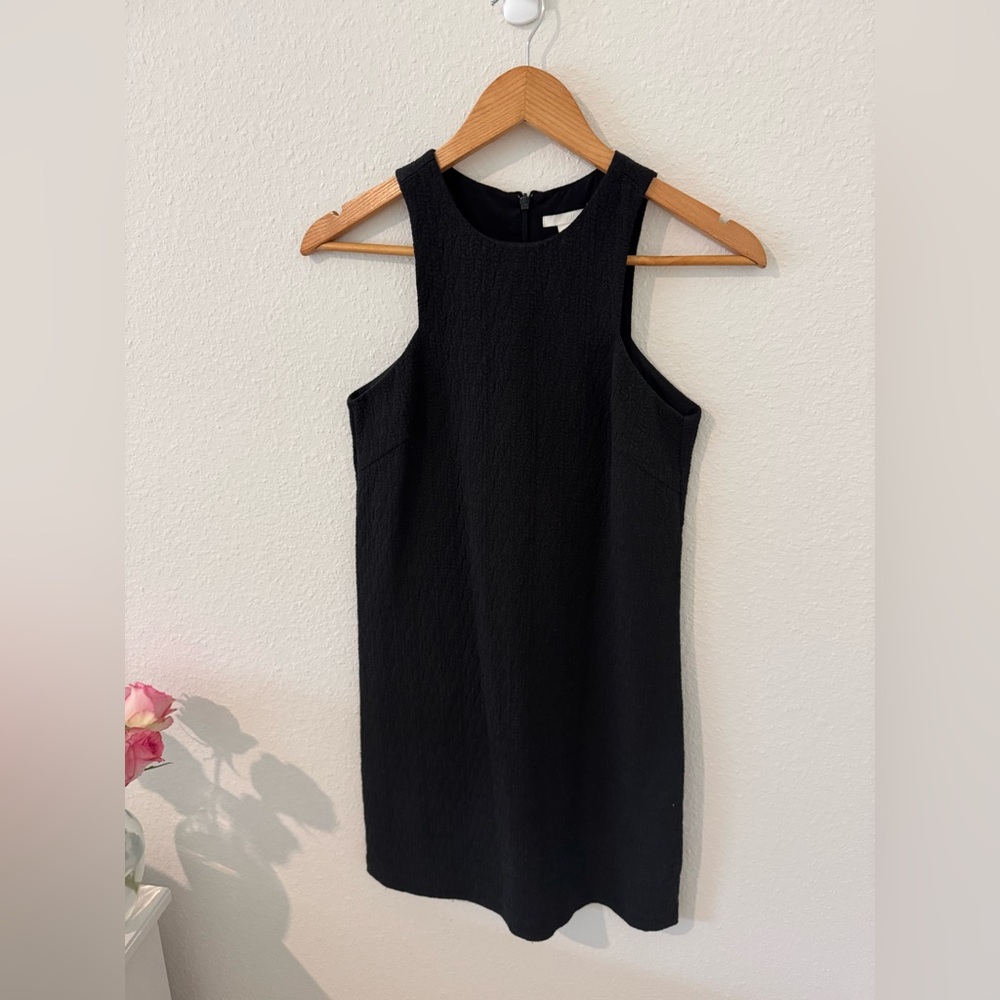 H&M Black Textured Mini Dress